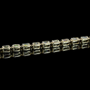 3.15 Cts 14k Yellow Gold Emerald Shape Tennis Bracelet - Image 4