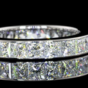 2.96 Cts 14k White Gold Princess Shape Eternity Band Eternity Band - Image 2