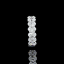 2.14 Cts 14k White Gold Oval Shape Half Eternity Eternity Band - Image 3