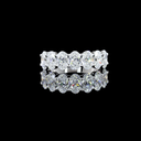2.14 Cts 14k White Gold Oval Shape Half Eternity Eternity Band - Video