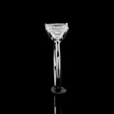 1.34 Cts 14k White Gold Radiant Shape 3 Stones Ring - Image 4