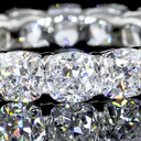5.03 Cts Platinum Square Cushion Brilliant Shape Eternity Band Eternity Band - Image 3