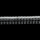 4.99 Cts 14k White Gold Emerald Shape Tennis Bracelet - Image 4
