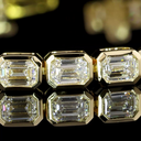 4.95 Cts 14k Yellow Gold Emerald Shape Tennis Bracelet - Image 2