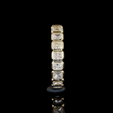 1.34 Cts 14k Yellow Gold Radiant Shape 3/4 Band Eternity Band - Image 3