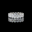 5.02 Cts 14k White Gold Oval Shape Eternity Band Eternity Band - Video