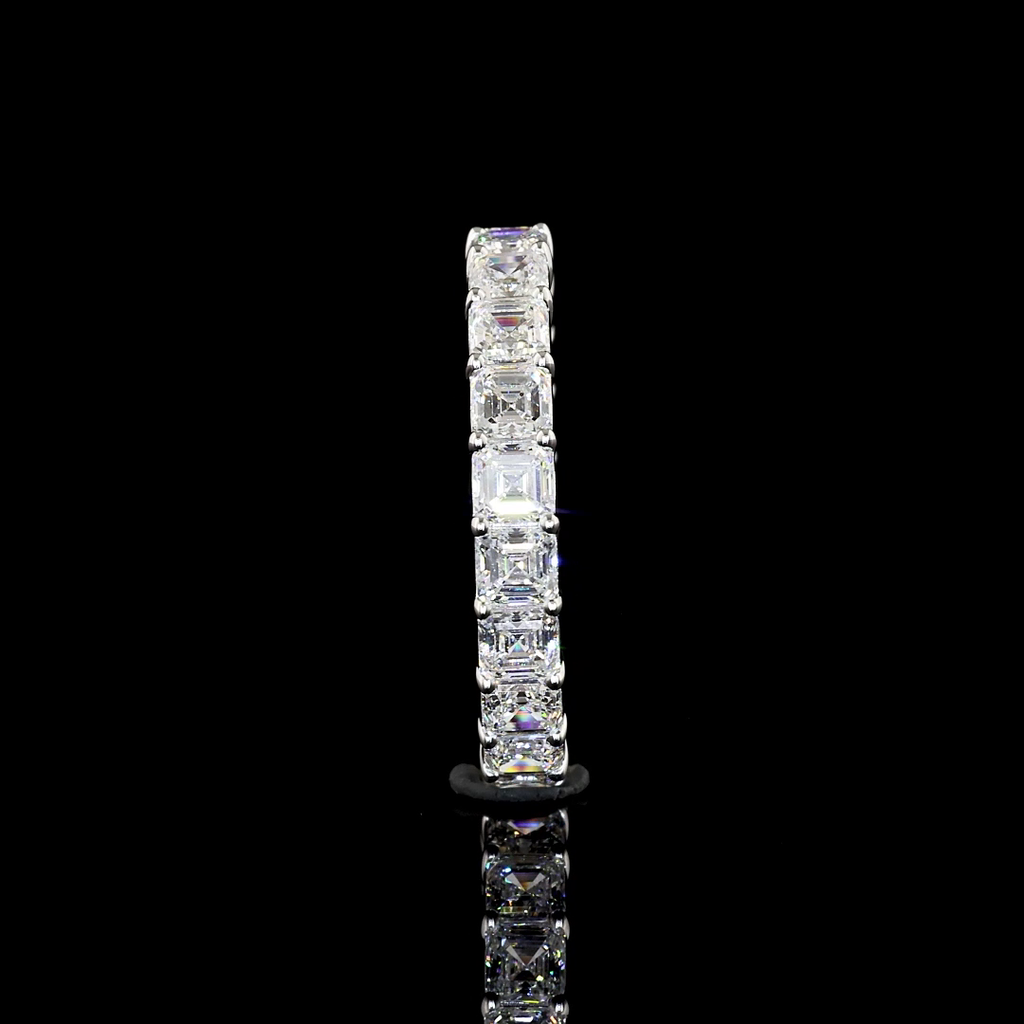 2.85 Cts 14k White Gold Asscher Shape Eternity Band Eternity Band - Image 3