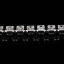 4.2 Cts 14k White Gold Emerald Shape Tennis Bracelet - Image 4