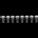 6.9 Cts 14k White Gold Emerald Shape Tennis Bracelet - Image 4