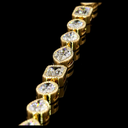 9.94 Cts 18k Yellow Gold Mix Shape Tennis Bracelet - Image 4