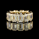 8.12 Cts 18k Yellow Gold Emerald Shape Eternity Band Eternity Band - Video