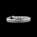 6.76 Cts 14k White Gold Emerald Shape Tennis Bracelet - Video