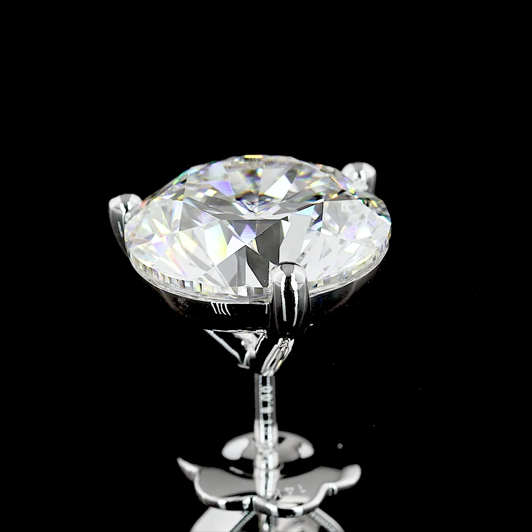 8.17 Cts 14k White Gold Round Shape Martini Earring - Image 4