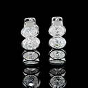 3.34 Cts 14k White Gold Oval Shape Huggies Earring - Video