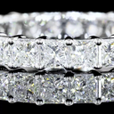 2.63 Cts 14k White Gold Princess Shape Eternity Band Eternity Band - Image 2