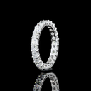 2.63 Cts 14k White Gold Princess Shape Eternity Band Eternity Band - Image 4