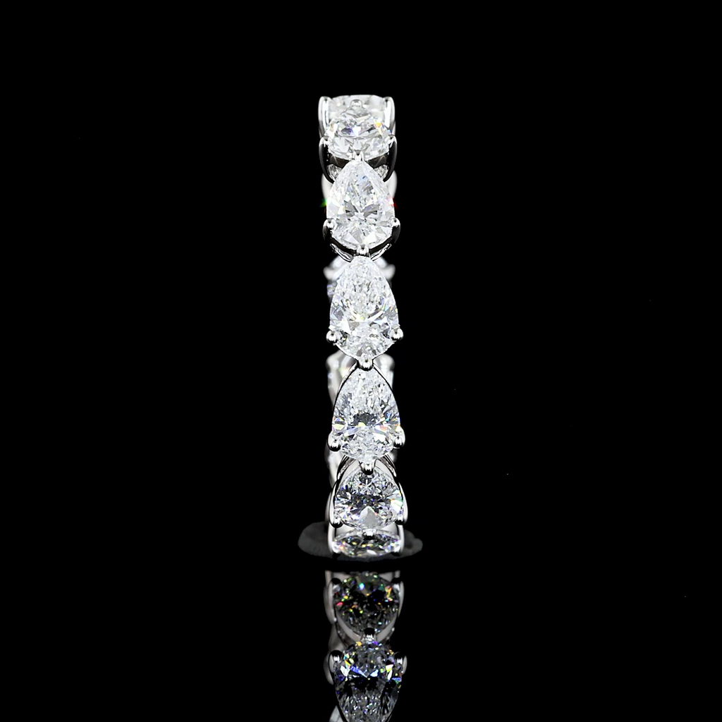 2.05 Cts 14k White Gold Pear Shape Eternity Band Eternity Band - Image 3
