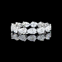 2.05 Cts 14k White Gold Pear Shape Eternity Band Eternity Band - Video
