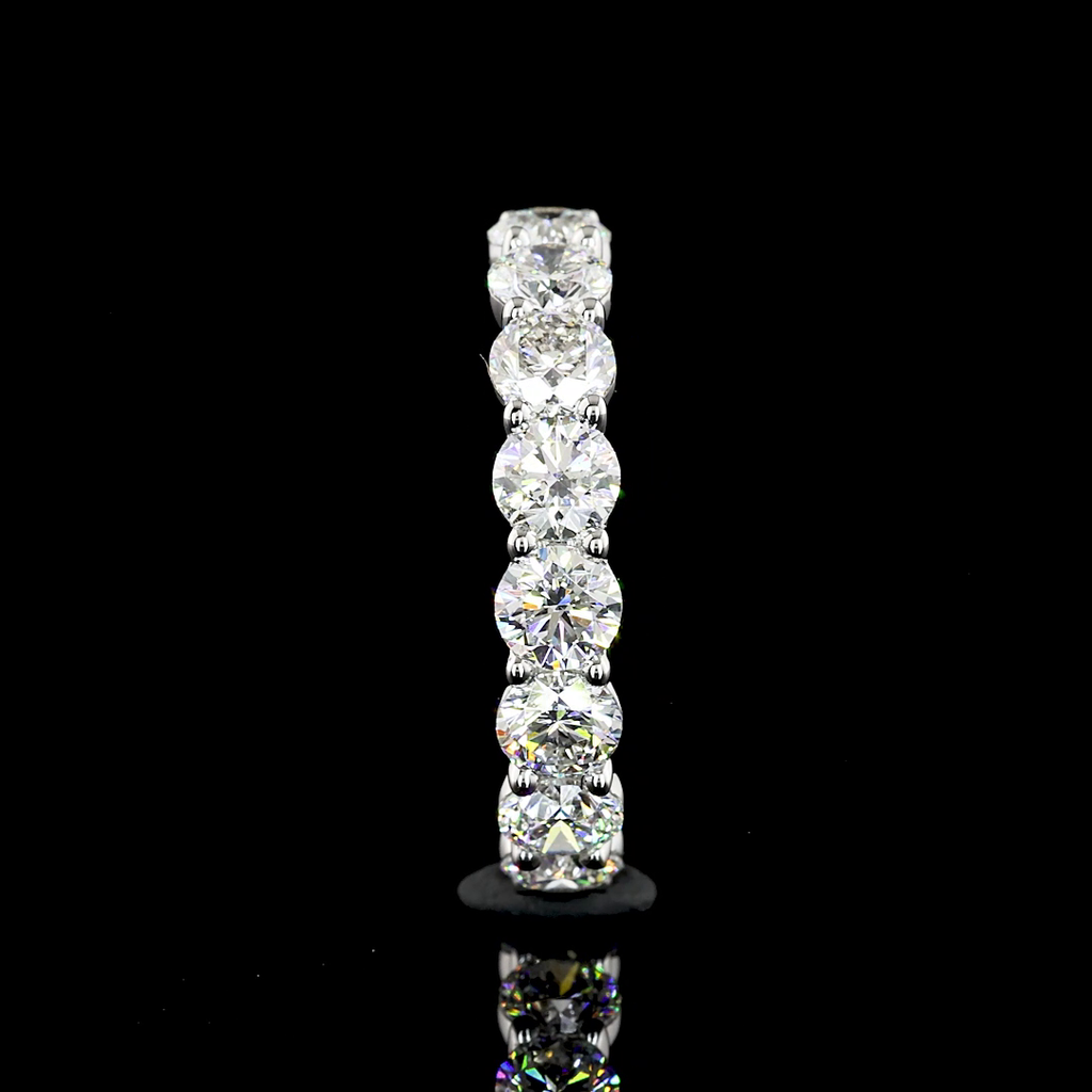 1.98 Cts 14k White Gold Round Shape Half Eternity Eternity Band - Image 3