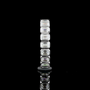 1.26 Cts 14k White Gold Emerald Shape 3/4 Band Eternity Band - Image 3