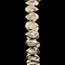 2.74 Cts 14k Yellow Gold Pear Shape C Hoops Earring - Image 3