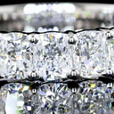 2.77 Cts 14k White Gold Cushion Brilliant Shape 3/4 Band Eternity Band - Image 2