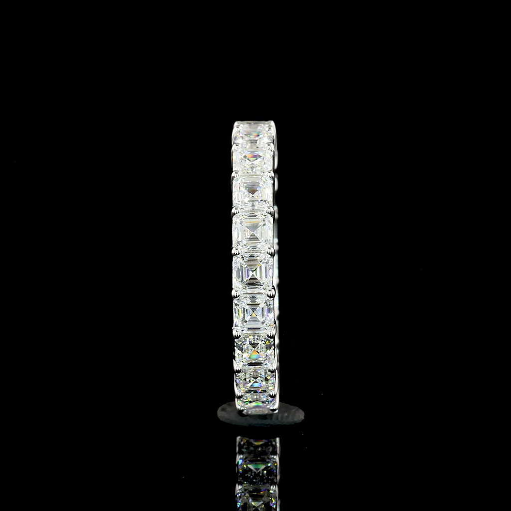 2.33 Cts 14k White Gold Asscher Shape Eternity Band Eternity Band - Image 3