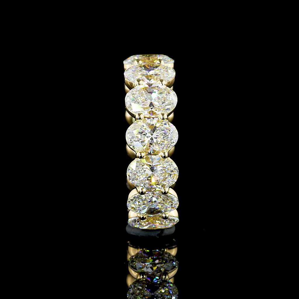 5.6 Cts 14k Yellow Gold Oval Shape Eternity Band Eternity Band - Image 3