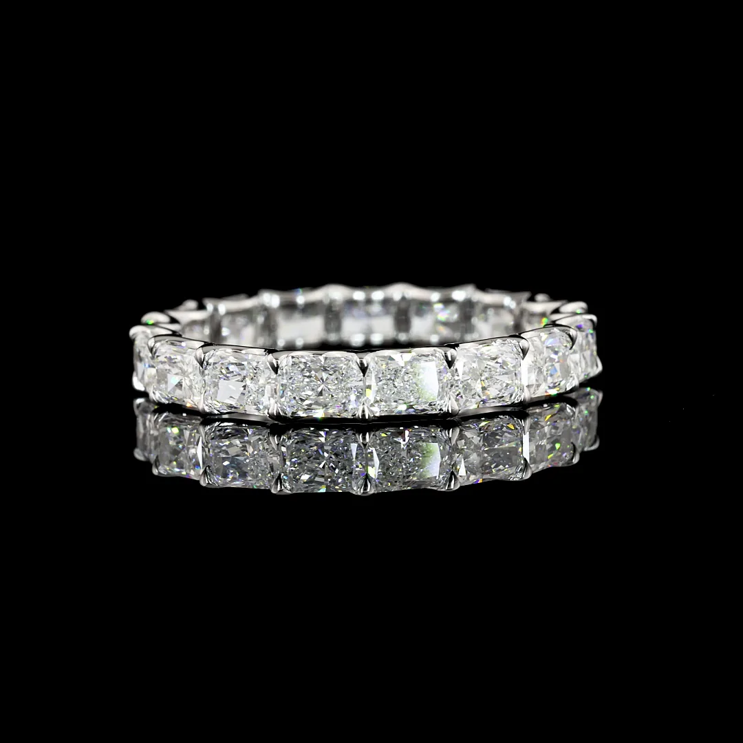 2.41 Cts 14k White Gold Radiant Shape Eternity Band Eternity Band - Video