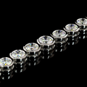 24.36 Cts 14k White Gold Round Shape Riviera Necklace - Image 3