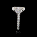 4.77 Cts 14k White Gold Radiant Shape 3 Stones Ring - Image 4