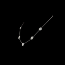 4.9 Cts 18k White Gold Round Shape Station Necklace - Image 2