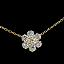 4.98 Cts 18k Yellow Gold Round Shape Station Necklace - Image 3