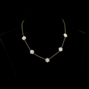 4.98 Cts 18k Yellow Gold Round Shape Station Necklace - Video