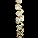 4.27 Cts 14k Yellow Gold Heart Shape C Hoops Earring - Image 3