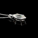 2.2 Cts 14k White Gold Step Marquise Shape Pendant Pendant - Image 3