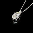 2.2 Cts 14k White Gold Step Marquise Shape Pendant Pendant - Image 4