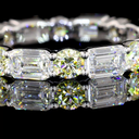 2.86 Cts 14k White Gold Mix Shape Eternity Band Eternity Band - Image 2