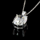 3.11 Cts 14k White Gold Antique Cushion Shape Pendant Pendant - Image 4