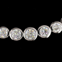 12.07 Cts 14k White Gold Round Shape Riviera Necklace - Image 2
