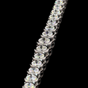 12.07 Cts 14k White Gold Round Shape Riviera Necklace - Image 3