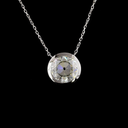 3.21 Cts 14k White Gold Old European Brilliant Shape Solitaire Pendant - Image 2