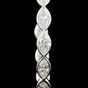 6 Cts 14k White Gold Marquise Shape Hoops Earring - Image 3