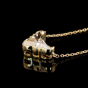 1.62 Cts 14k Yellow Gold Bull Shape Symbol Pendant - Image 4