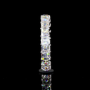 3.36 Cts 14k White Gold Antique Asscher Shape Eternity Band Eternity Band - Image 3