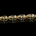 11.86 Cts 14k Yellow Gold Pear Shape Tennis Necklace - Image 4