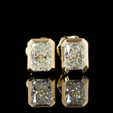 1.52 Cts 14k Yellow Gold Radiant Shape Studs Earring - Video