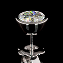 2.01 Cts 14k White Gold Round Shape Studs Earring - Image 4