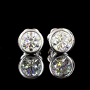 2.01 Cts 14k White Gold Round Shape Studs Earring - Video