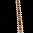 7.16 Cts 14k Rose Gold Emerald Shape Tennis Bracelet - Image 3